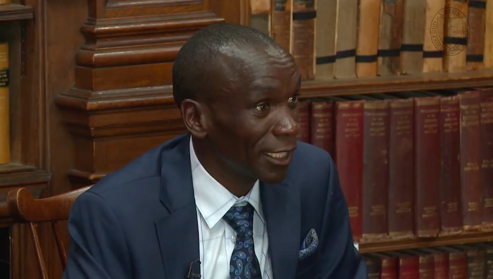 Eliud Kipchoge at Oxford Union